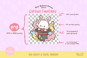Circus Fantasy Bunny Clipart Set, an Animal Illustration by Blumensdiary (Thumbnail 3 of 6)