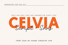 Celvia – Elegant Script & Sans Font