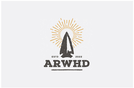 Rustic Arrow Spear Arrowhead Logo, a Branding & Logo Template by Enola99d
