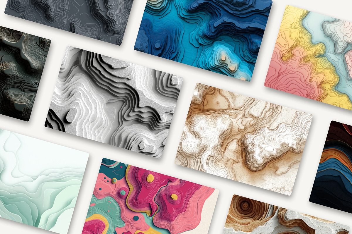 24 Abstract Topographical Wallpapers, a Wallpaper Graphic by HipFonts (Photo 8 of 9)
