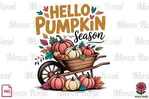 Hello Pumpkin Season Fall, a Graphic by Moss Rose