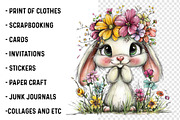 Whimsical spring animals clipart, an Illustration by SinaCreation (Thumbnail 2 of 6)