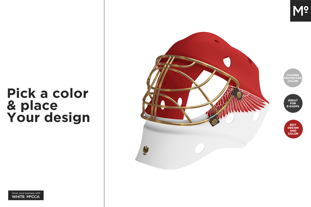 Hockey Goalie Mask Mock-up, a Household Mockup by Mocca Mockups Store (Photo 8 of 10)