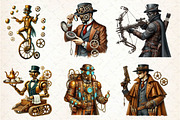 Steampunk  Character Clipart, an Illustration by CreationArt (Thumbnail 2 of 5)
