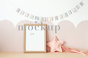 Frame Mockup Nursery Frame Digital, a Print Template by BirdieFrames (Thumbnail 1 of 3)