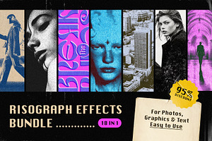 18-in-1 Risograph Effects Bundle, a Layer Style Add-On by pixelbuddha.net