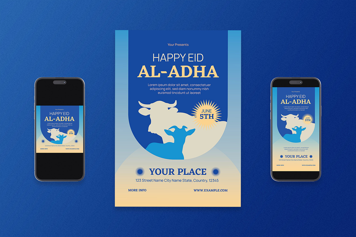 Eid Al Adha Flyer Set, a Flyer Template by Aiyari Graphic (Photo 1 of 3)
