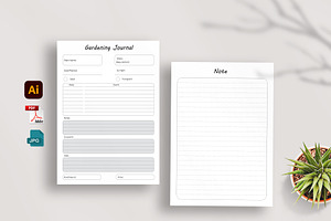 Editable Garden Journal Planner