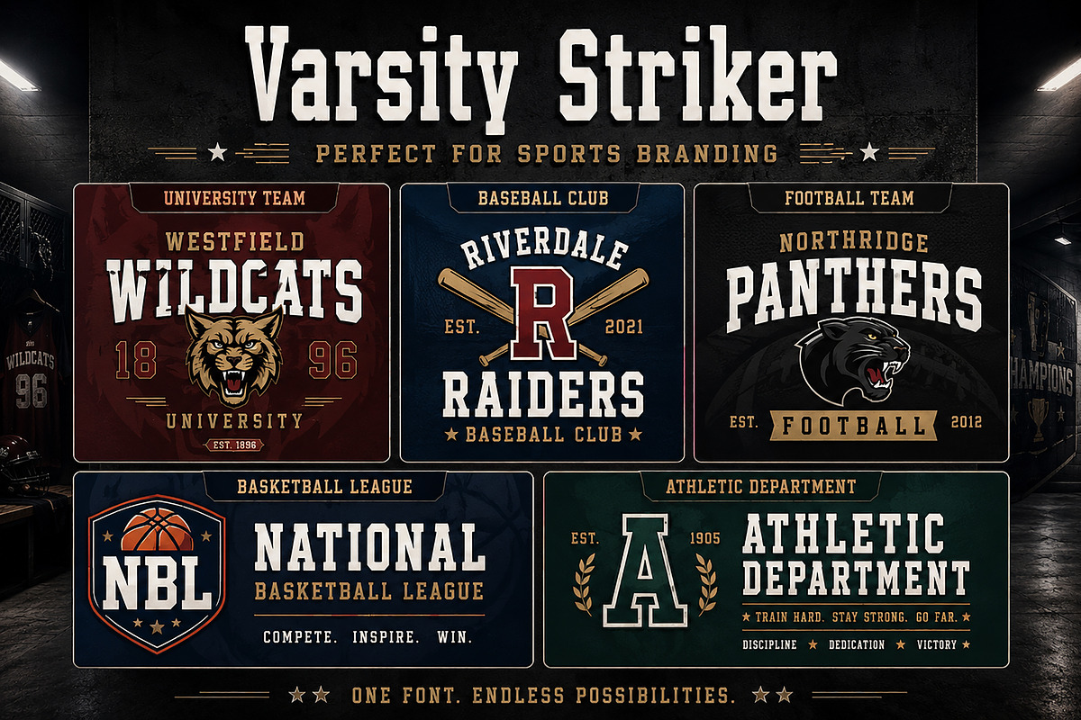 Varsity Striker - Bold Athletic Font, a Slab Serif Font by Wow Magic (Photo 3 of 3)
