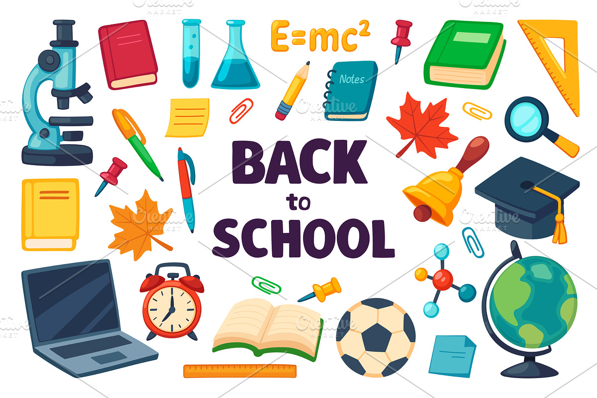 back to school set. childish, an Object Illustration by Multigon