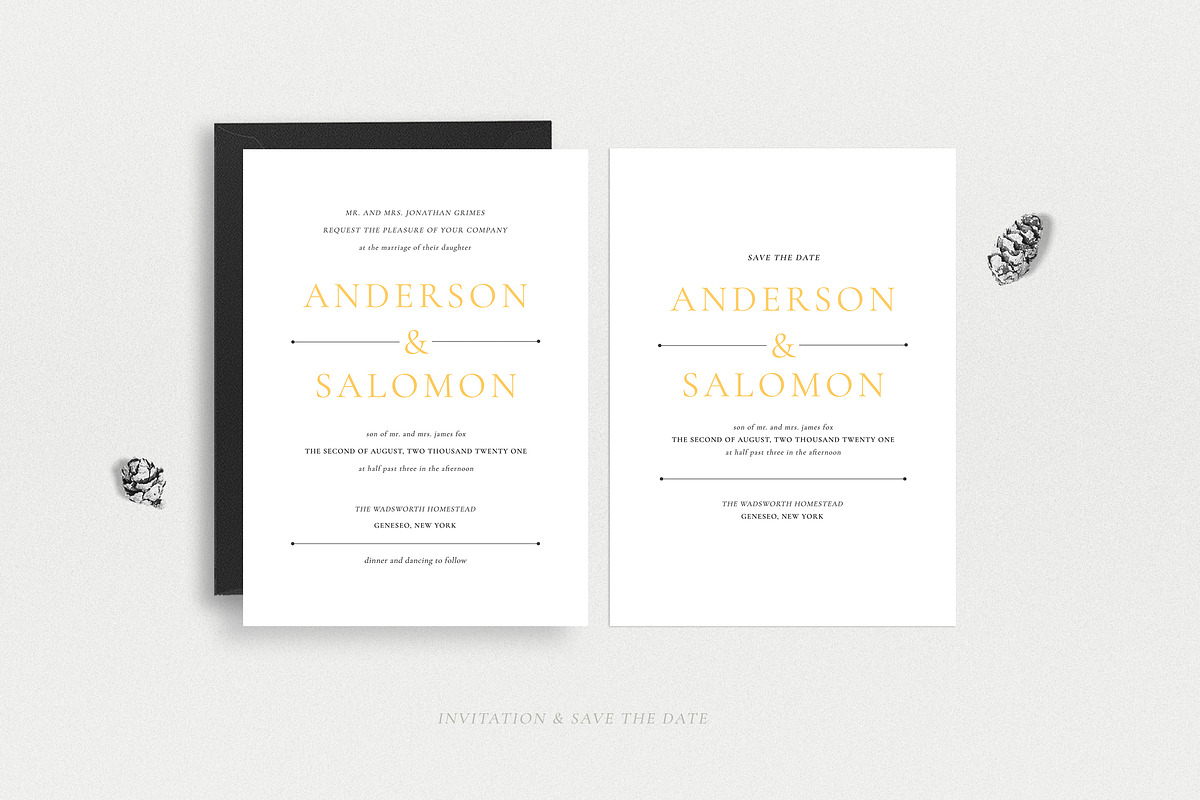 Minimal Wedding Invitation Suite, an Invitation Template by Azka Creative (Photo 4 of 5)