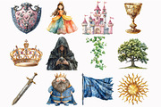 King Arthur Clipart, an Illustration by Design Market (Thumbnail 4 of 4)