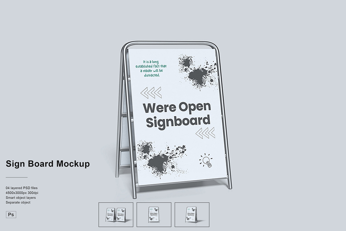 Sign Board Mockup, a Mockup by NyakBiett (Photo 1 of 5)