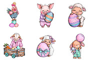 Easter Spring Animals Clipart, an Illustration by CreationArt (Thumbnail 2 of 5)