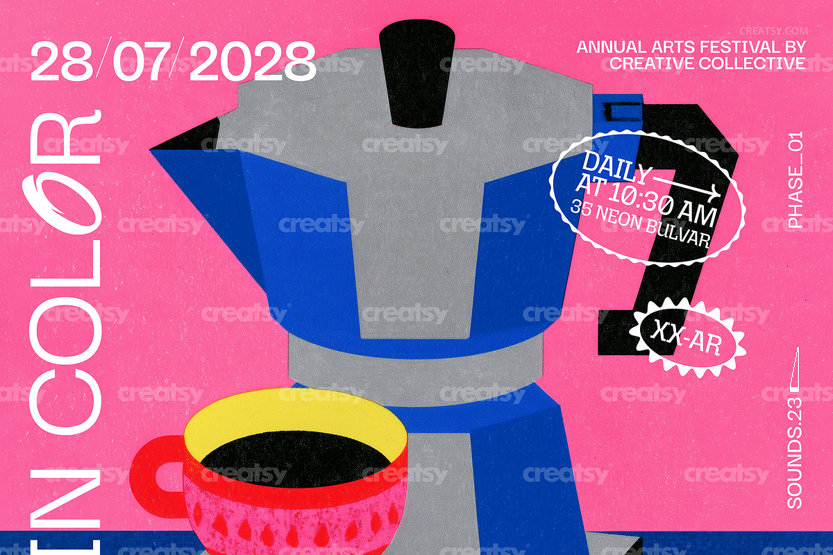 Pop Art Breakfast Poster Template, a Poster Template by creatsy5 (Photo 3 of 4)