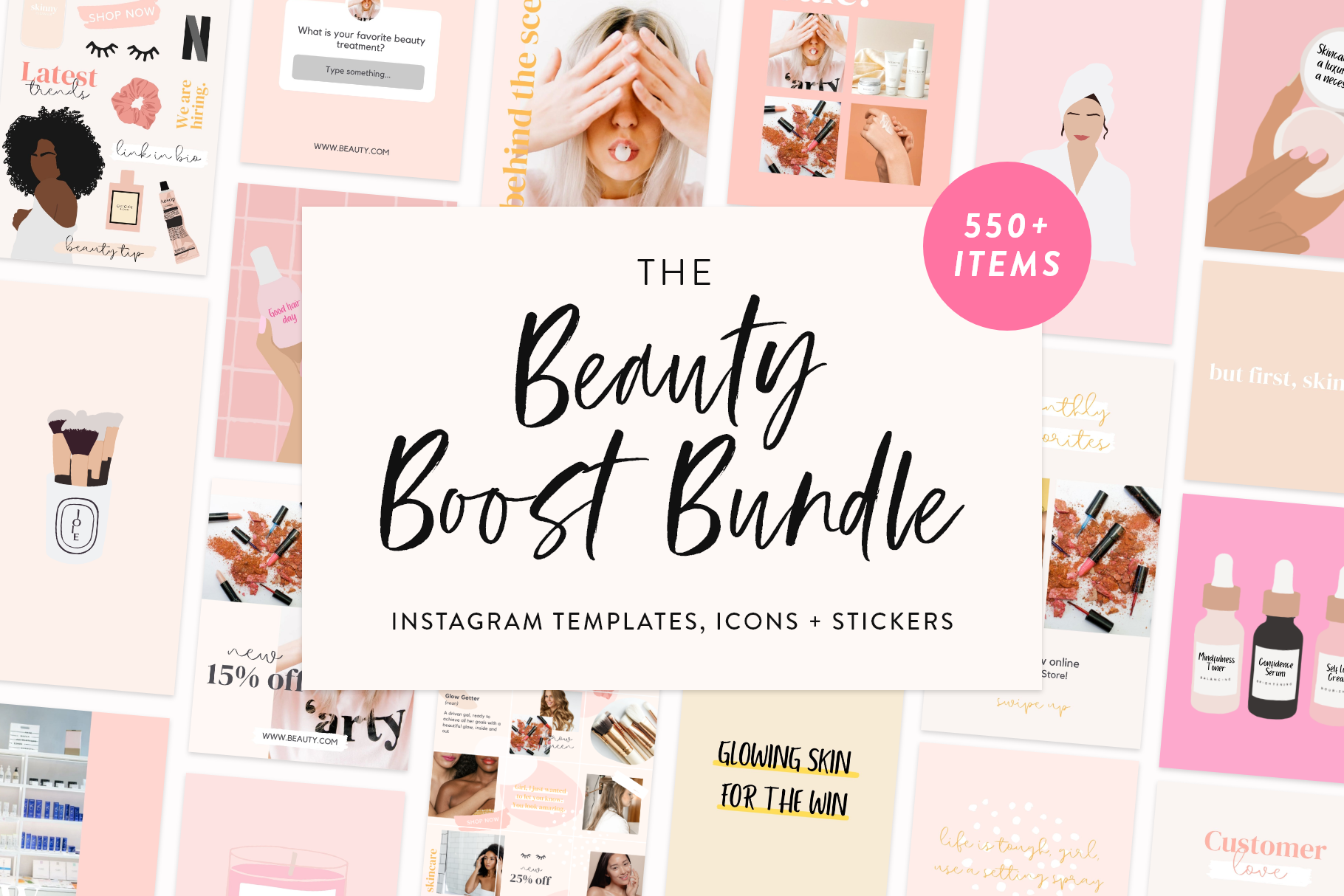 Beauty Instagram Template Bundle, a Social Media Template by My Social ...