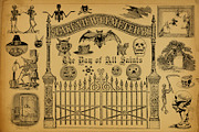 Rare Vintage HALLOWEEN Clipart Set, an Object Graphic by Roulette Studio (Thumbnail 5 of 8)