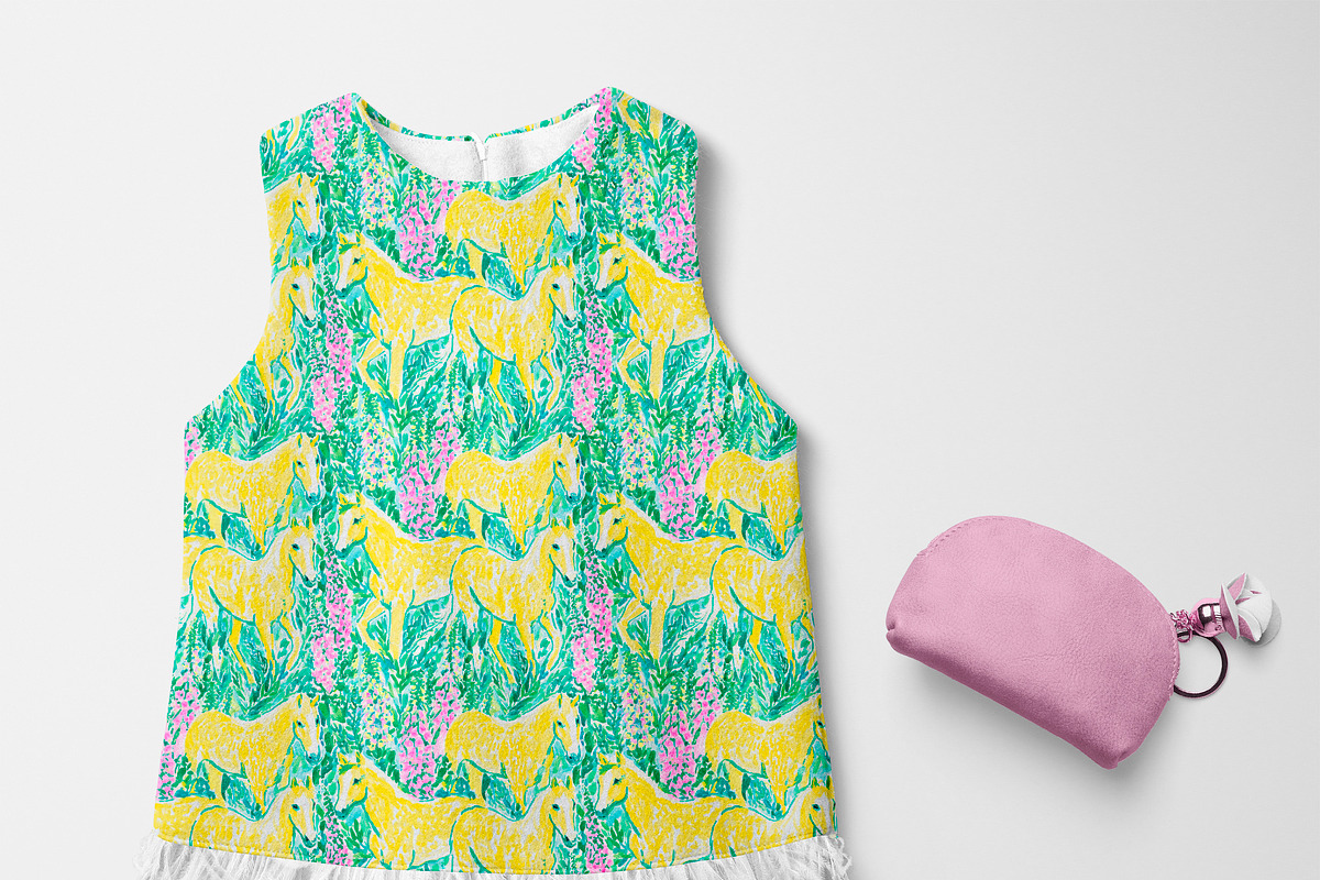 Seamless Horse Patterns, a Pattern Graphic by The Preppy Artist (Photo 7 of 11)