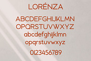 LORENZA - Elegant Sans Serif, a Sans Serif Font by Almarkhatype (Thumbnail 8 of 9)