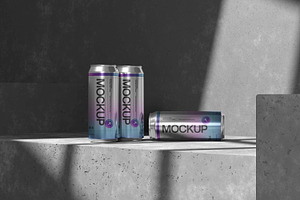 Realistic Aluminum Can Mockup