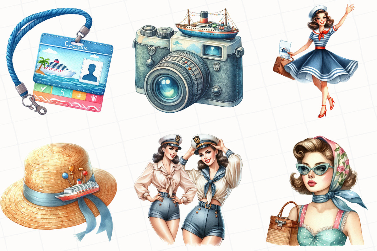 Cruise Adventure Summer Clipart, an Illustration by OK Design (Photo 5 of 5)