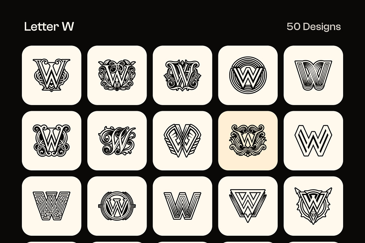1400 Alphabet Letters Logo, a Solid Icon by Creative Stall (Photo 30 of 34)