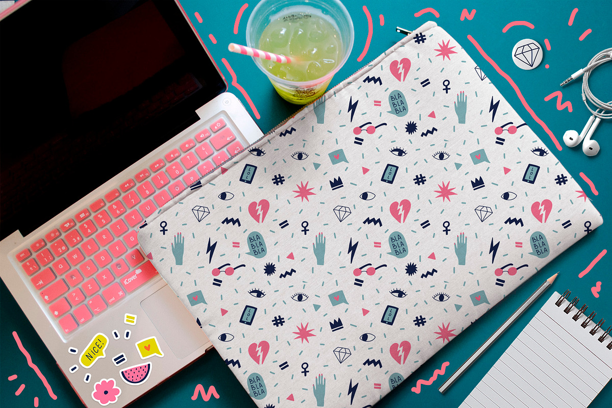 Girl Power stickers & patterns, an Object Graphic by Bosotochka♥Art (Photo 4 of 8)