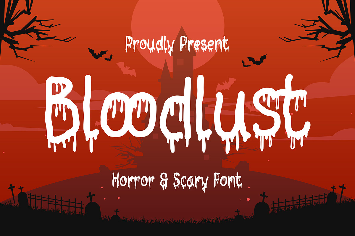 Bloodlust - Halloween Font, a Handwritten Font by Typefactoryco (Photo 1 of 8)