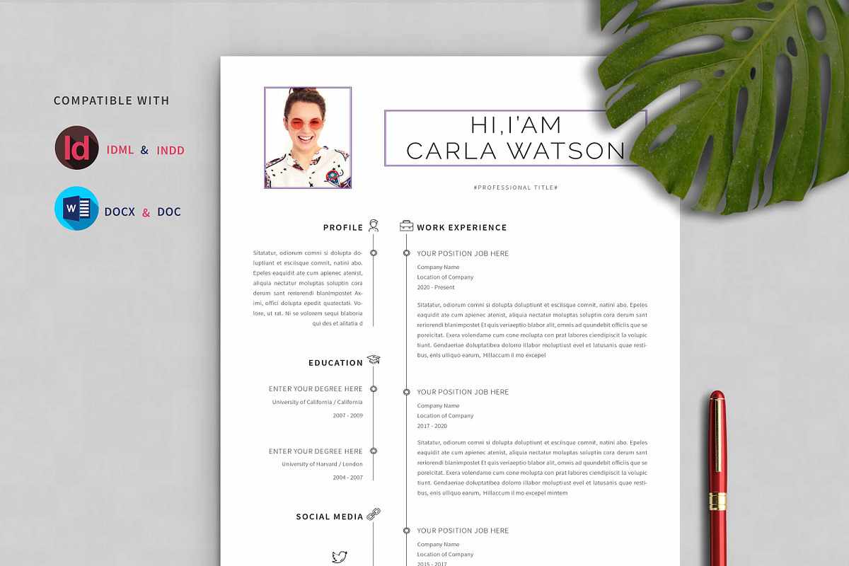 Resume Template / CV, a Resume Template by Peunayah (Photo 1 of 7)