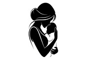 50 Mother and Baby Silhouette Bundle, an Illustration by Creativeshirt (Thumbnail 15 of 48)