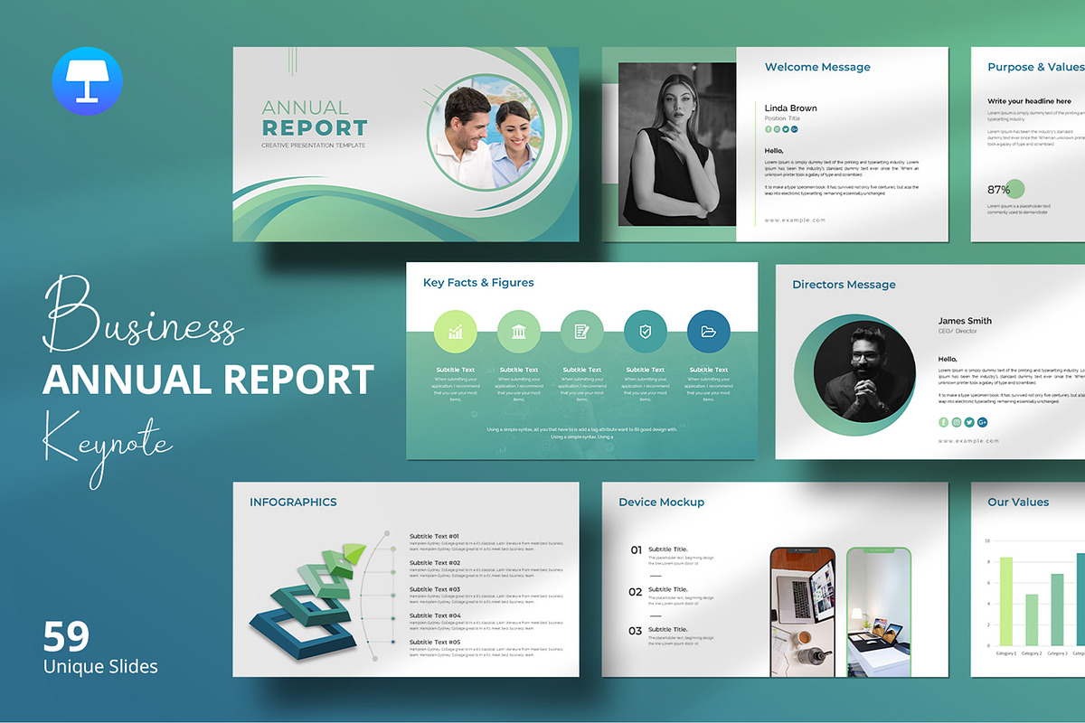 Annual Report Keynote Template, a Presentation Template by Design Vault (Photo 1 of 8)