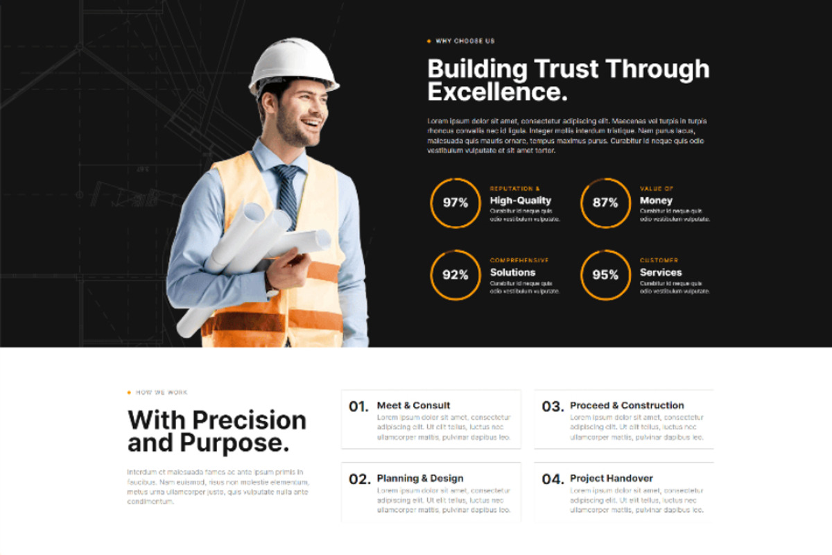 Construction Elementor Template, a WordPress Template by UInstrument (Photo 3 of 10)