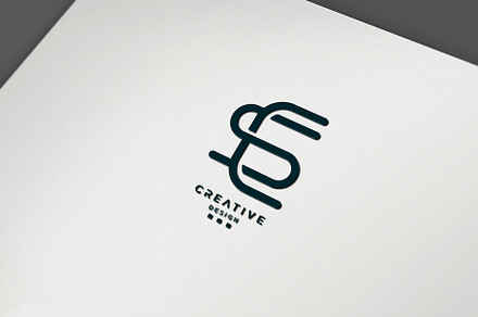 Alphabet Letters Icon Logo CS or SC