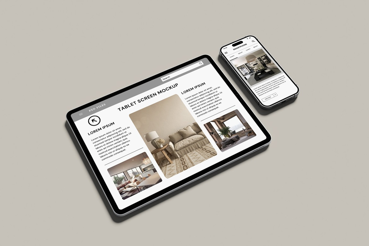 Tablet And Smartphone Mockup, an iPad Mockup by AndikaGraphic (Photo 7 of 8)