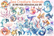 Fantasy Cute Sea Creature Animals Pn, an Illustration by Sublimation Artist (Thumbnail 1 of 6)