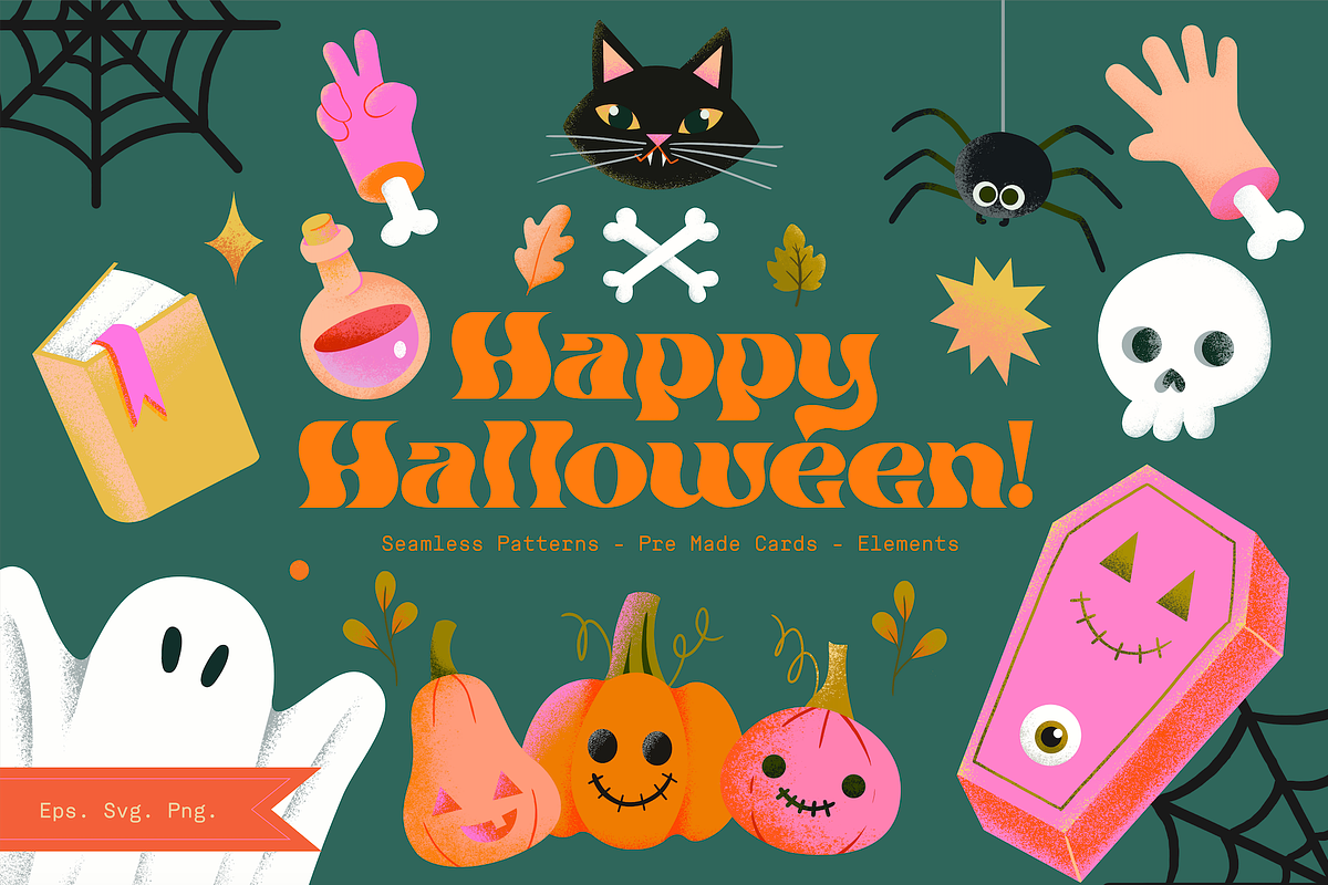 Halloween Clipart Pack, a Seasonal Illustration by selintahtakilic (Photo 1 of 6)