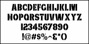 Matinee Stencil JNL, a Font by Jeff Levine Fonts (Thumbnail 3 of 5)