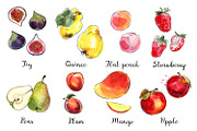 Food watercolor. Fruits and berries, a Food Illustration by irina.vaneeva (Thumbnail 6 of 10)