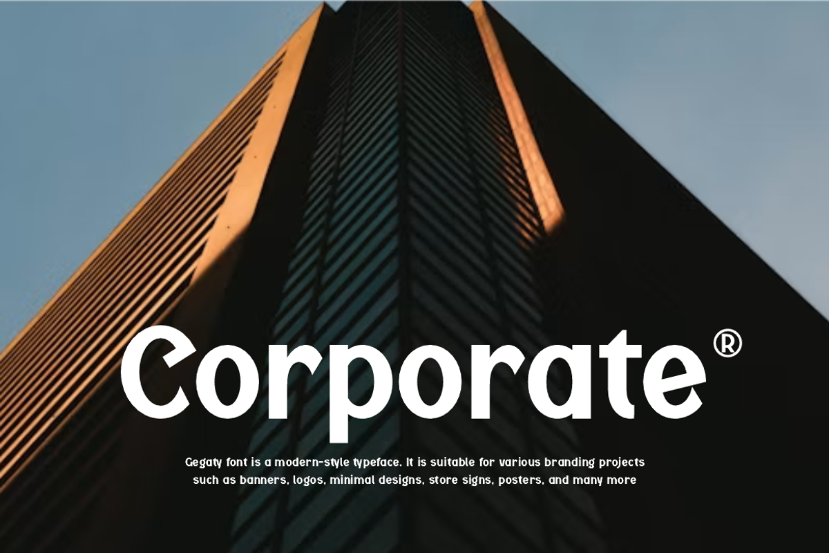 Gegaty - Logo Bold Font, a Sans Serif Font by QR Design Studio (Photo 3 of 14)