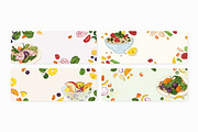 Salad set and backgrounds, a Food Illustration by Good Studio (Thumbnail 5 of 9)