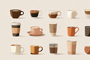 30 EPS. Coffee Cup Vector Icons, an Object Graphic by adenpinkstore (Thumbnail 14 of 15)