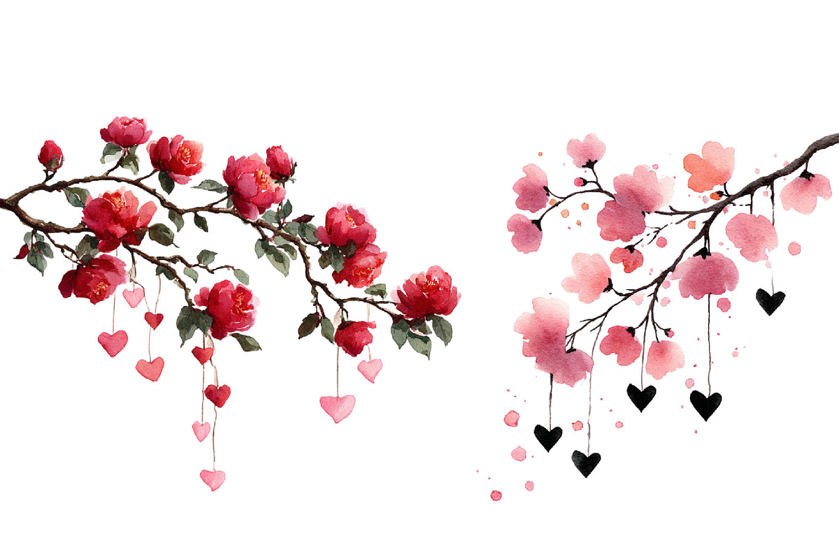 Hanging Rose Strings Sublimation, an Illustration by Designworld (Photo 7 of 8)