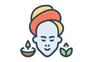 Spa massage color iconIcon for, a Duotone Icon by Creative priyanka