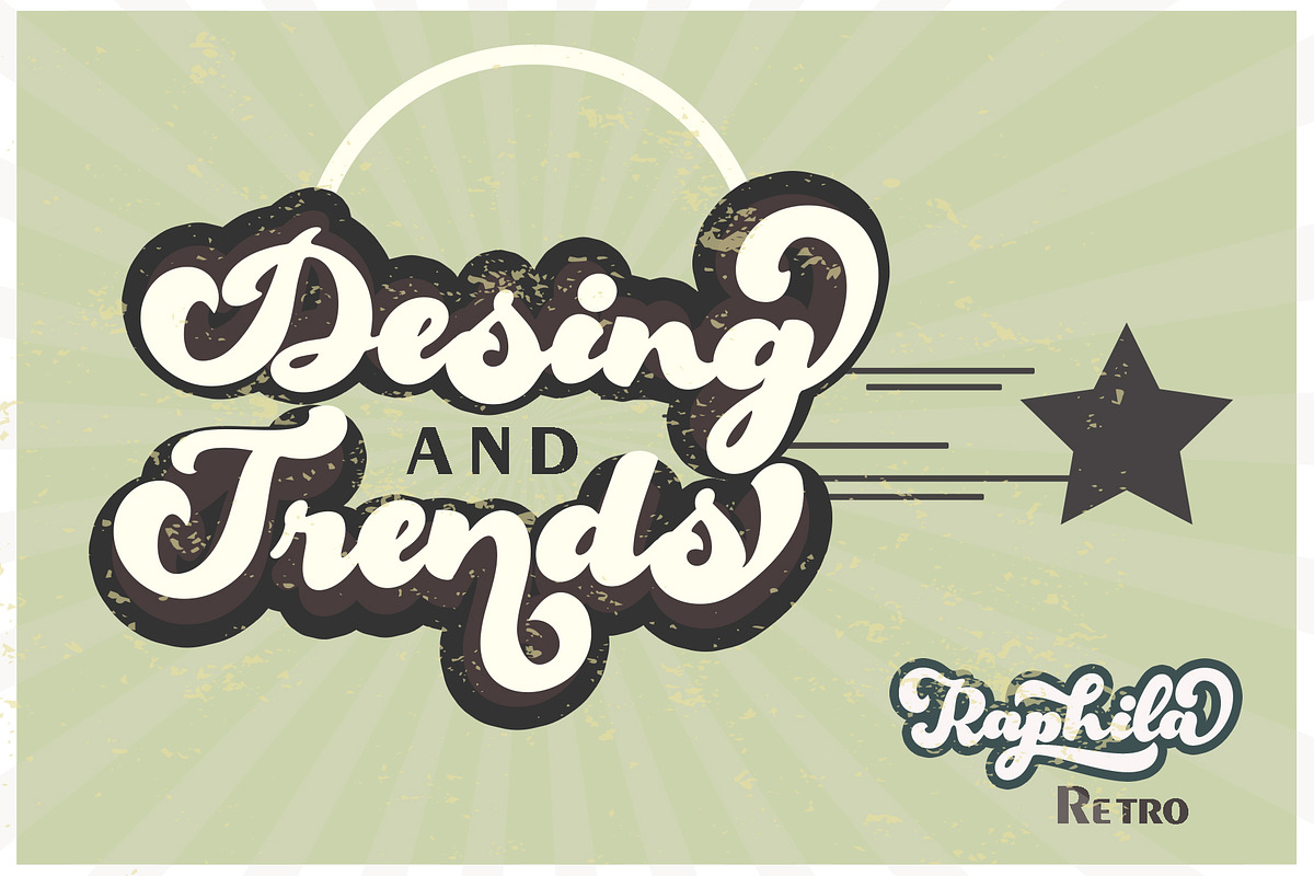 Raphila retro, a Script Font by Sulthan Studio (Photo 4 of 7)