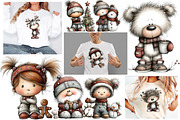 Whimsical Christmas Clipart Bundle, an Illustration by Designworld (Thumbnail 2 of 6)