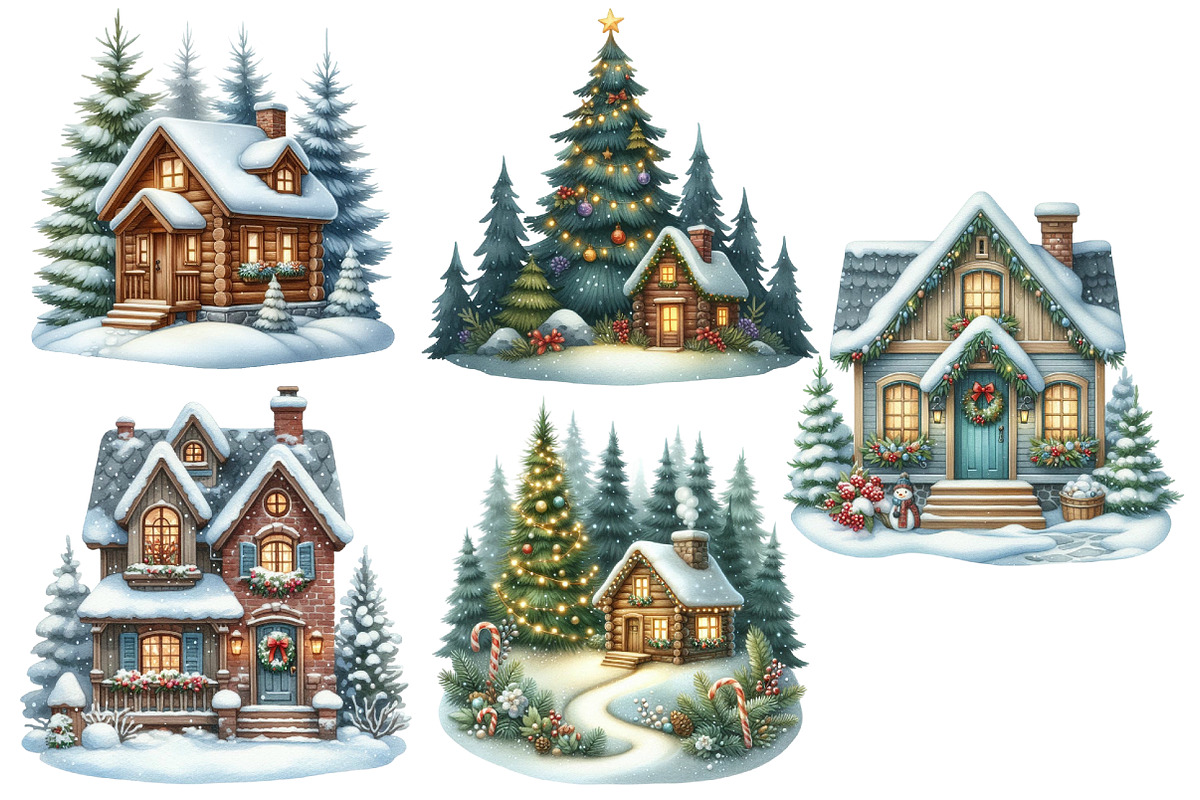 Christmas House Clipart, an Illustration by Designworld (Photo 4 of 5)