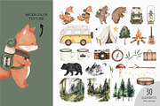 Camping watercolor set, an Animal Illustration by Estudio 812 (Thumbnail 3 of 9)