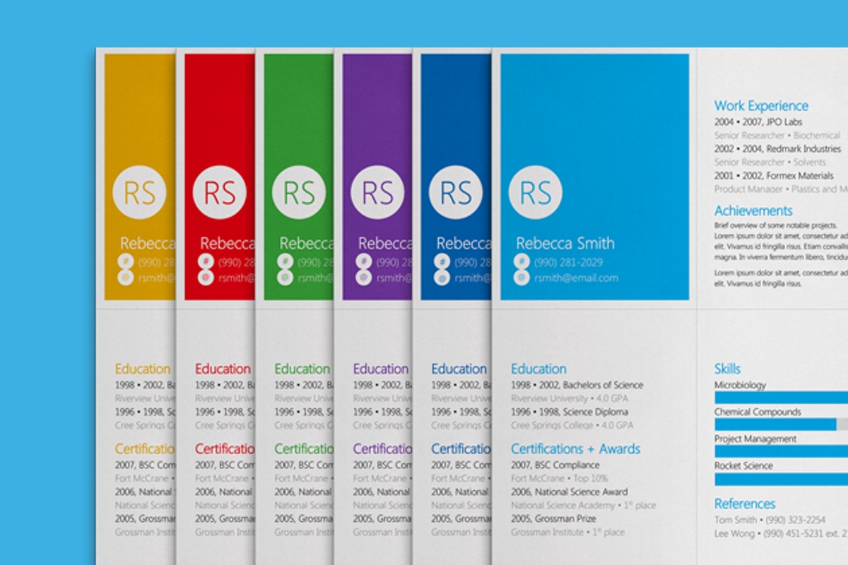Quad Resume Template, a Resume Template by 12 Resumes  (Photo 1 of 3)
