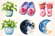 Watercolor Self Care Clipart Bundle, an Illustration by DreamCafeArt (Thumbnail 3 of 5)