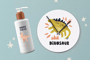 Cute Dino. Abstract Kids Set, an Object Graphic by MaNechaeva (Thumbnail 10 of 12)